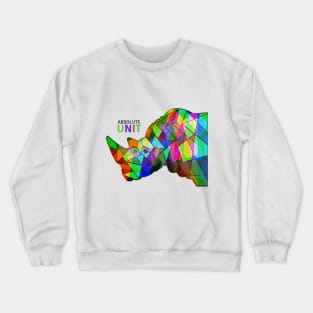 Absolute Unit Rainbow Rhino Crewneck Sweatshirt